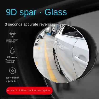 2Pcs 360 Degree Adjustable Blind Spot Mirror Car